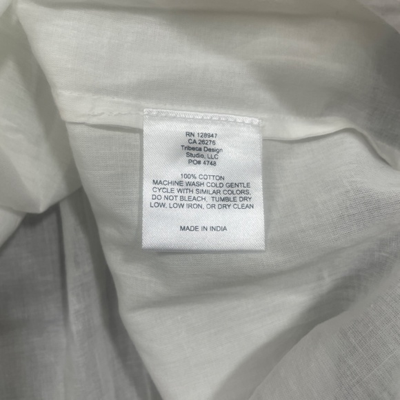 Nili Lotan Womans Small NEW w/ Tags Ivory Normandy Blouse 100% Cotton Lightweigh - Picture 5 of 6